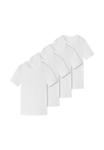 Майка/рубашка с короткими рукавами, комплект из 4 шт. для мальчиков-подростков, органический хлопок 95/5 SCHIESSER, белый - фото