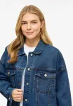 Kira geknöpfte denim jacket Vila, Medium Blue Denim - фото 4