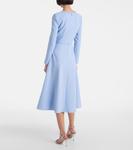 Платье миди из крепа с бантом Carolina Herrera, Sky Blue - фото 3