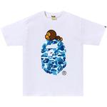 Футболка BAPE ABC Camo Milo On Big Ape Tee, White/Blue - фото