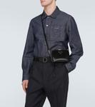 Кожаная сумка через плечо Brique Prada, черный - фото 2