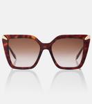 Солнцезащитные очки Serpenti Viper square Bvlgari, Brown/Havana - фото