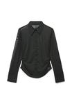 Блуза Calliope Button-down blouse, Ultrablack/Black - фото 4