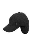 Бейсболка bugatti HERRINGBONE FLATCAP, Black - фото