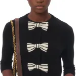 Кардиган с детализированным бантом Valentino, черный - фото 9