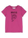 PUCCI Junior футболка с логотипом, фиолетовый - фото
