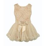 Детское бежевое платье-пачка Popatu - фото 2