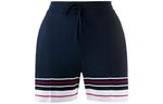 Двойные шорты с полосками для крикета и защипами THOM BROWNE, синий - фото