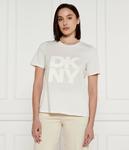 Футболка женская Dkny с принтом, бежевый - фото