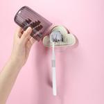 1 комплект настенного держателя для зубных щеток с чашкой для ванных комнат Unique Bargains, зеленый - фото 2