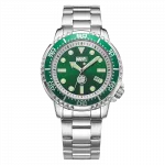 MARVEL Часы Quartz Movement Steel Strap Watch Men's Watch Green Dial - фото
