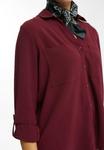 Блуза QS CRÊPE MIT TURN-UP-ÄRMEL, Bordeaux/Dark Red - фото 6