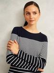 Топ Constance в полоску Hobbs, Navy/Ivory - фото 3