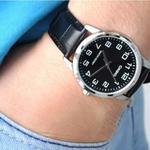 Часы CASIO Quartz Waterproof Mens SilverBlack Analog, черный - фото 4