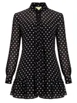 Мини-платье в горох с оборками Michael Michael Kors, черный - фото 2