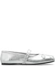 Балетки Marni металлик, серебряный - фото