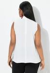 Блуза Ulla Popken BOW COLLARED SLEEVELESS , Snow White/White - фото 2
