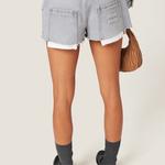 Джинсовые шорты Miu Miu, серый - фото 4