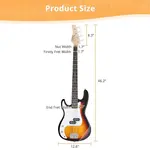 Электрогитарный ключ для бас-гитары Glarry GP для левшей, цвет Sunset - фото 5