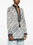 Туника с принтом Tory Burch, нейтральный - фото 3