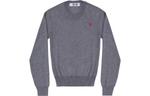 Свитер l/s basic t-shirt small red emblem 'grey' Comme Des Garcons Play, серый - фото 2