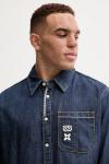 Джинсовая рубашка с принтом Daicock Evisu, темно-синий - фото 4