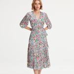 Платье с запахом и принтом свободы S&J Weekends, мультиколор - фото 2