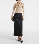 Свитер-поло из джерси Toteme, Peanut - фото 2