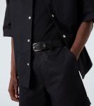 Кожаный ремень GG Gucci, черный - фото 2