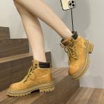 Мартин Бут 5см Женские Жёлтые GIGIRYO, Жёлтый Скрытый Каблук - фото 5