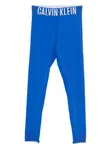 Легинсы с логотипом Calvin Klein, синий - фото