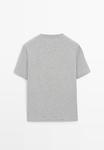 Футболка Massimo Dutti SHORT SLEEVE INTERLOCK WITH CREW NECK, Grey - фото 5