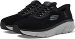 Кроссовки SKECHERS D'Lux Walker 2.0 Rezinate Hands Free Slip-In, Black/Gray - фото