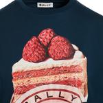 Футболка с принтом логотипа BALLY, синий - фото 8