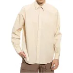 FENDI Рубашка мужская Beige Lapel Moderate - фото 9