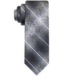 Мужской галстук в полоску с пейсли Van Heusen, черный - фото