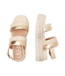 Сандалии женские Liu Jo блестящие, бежевый - фото 4