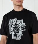 Футболка мужская Karl Lagerfeld свободного кроя с принтом, черный - фото 4