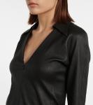 Кожаный топ цвета перца Stouls, Noir - фото 5