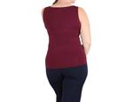 Компактный топ с вырезом «лодочка» в цвете бордо Undersummers - фото 3