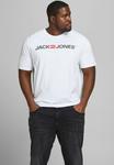Футболка с принтом CORP LOGO KURZARM PLUS SIZE 2 PACK Jack & Jones, черный - фото