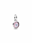 Шарм Pandora Engravable Evil Eye Murano Glass Mini Dangle, серебро 925 пробы - фото