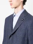 Однобортный пиджак Lardini, синий - фото 5