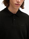 BOSS Cotton Blend Regular Fit длинная рубашка-поло HUGO BOSS, Black - фото 5