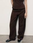 Шарлот Mid Rise брюки-балоны Mango, Dark Brown - фото