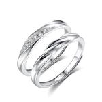 VANA Серебряное кольцо S925 унисекс серебристо-белое - фото 9