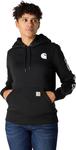 Carhartt Women's Relaxed Fit Midweight Logo Sleeve Graphic Sweatshirt, Black - фото