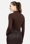 Топ SURI FREY LONG SLEEVE, Darkbrown/Dark Brown - фото 3