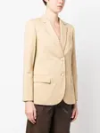 Однобортный блейзер строгого кроя TWINSET, нейтральный - фото 3