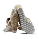 Танкетка с добавлением кожи Pollini, бежевый - фото 4